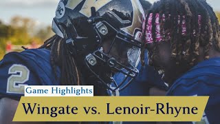 Game Highlights Wingate Football vs LenoirRhyne  10282023 [upl. by Eirak]