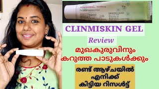 👌 Effective solution for pimples and acne marks Clinmiskin gel honest review  malayalam 2022 [upl. by Zollie]