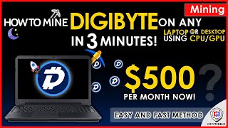 Easily Mine DigiByte On Any Computer or Laptop  How To Mine DGB  DGB [upl. by Henrique]