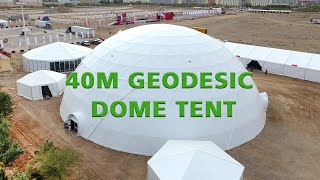 40m Geodesic Dome Tent from LIRI Tent Tent for Rally Campsite [upl. by Lekym]