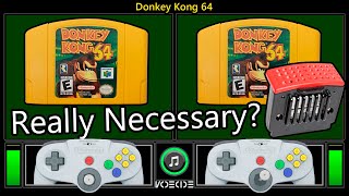 Donkey Kong 64 Nintendo 64 vs Nintendo 64 w Expansion Pak Gameplay Comparison [upl. by Fortna321]