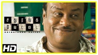 Sathuranga Vettai Scenes  Natraj fools the public and earns money  Natraj tricks the goons [upl. by Annai471]