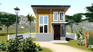 MODERN BAMBOO SMALL HOUSE DESIGN IDEA  4X4M  16 SQM  SIMPLE HOUSE DESIGN [upl. by Diandra]