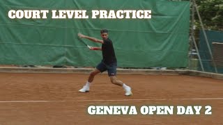 Roger Federer FULL Court Level Practice VS Marin Cilic  Geneva Open 2021  1080p 60fps [upl. by Boylan]