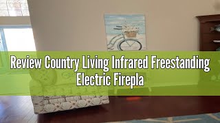 Review Country Living Infrared Freestanding Electric Fireplace Stove Heater in Black  Provides Supp [upl. by Seravat388]