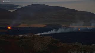 Islanda eruzione del vulcano a Sundhnukar la diretta [upl. by Anerres]