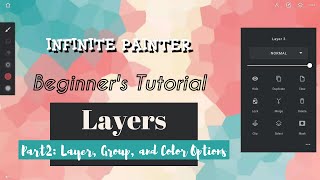 Layer Group and Rendering Options  Layers  Infinite Painter  Beginners Tutorial Part 8 [upl. by Gregoor]