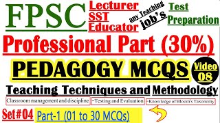 FPSC Pedagogy MCQs Test Preparation Video 8  FPSC Pedagogy all mcqs for Lecturer test  InfoUstaad [upl. by Valery466]