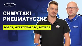 Chwytaki pneumatyczne  dobór wytrzymałość gałęzie przemysłu 12 [upl. by Irreg]