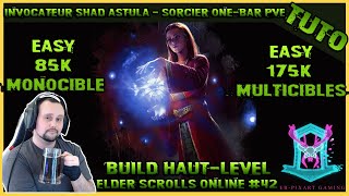 tuto fr Elder Scrolls Online  Build Sorcier magicka one bar pve 2023 [upl. by Dnaloy878]