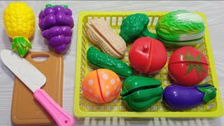 Oddly Satisfying  Video Cutting Fruit And Vegetables  strawberry Grape Carot Toys Plastic ASMR [upl. by Alletnahs449]