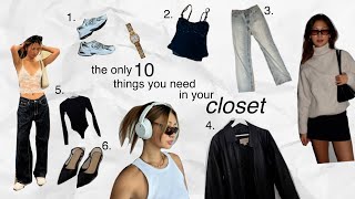 the only 10 things you need in your closet  closet essentials [upl. by Ylrad]