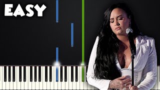 Anyone  Demi Lovato  EASY PIANO TUTORIAL  SHEET MUSIC by Betacustic [upl. by Hurwit]