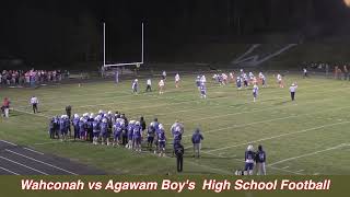 Wahconah vs Agawam Boys High School Football [upl. by Aniv447]