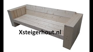 Loungebank steigerhout maken [upl. by Vaish]