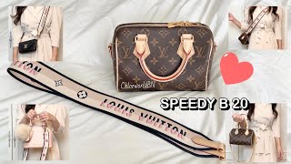 LOUIS VUITTON Speedy B 20 ReviewMod ShotsMixampMatchWhat fitsWhat Im worried about [upl. by Nomi]