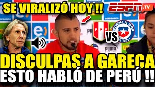 CONFERENCIA COMPLETA ARTURO VIDAL LE PIDE DISCULPAS A RICARDO GARECA y ESTO HABLÓ DE PERÚ [upl. by Thorsten843]