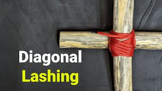 【Diagonal Lashing】十字剪力結：固定兩根圓柱 [upl. by Dora]