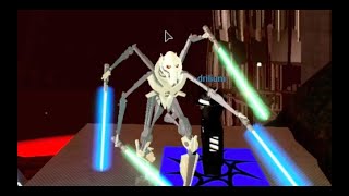 Roblox General Grievous Gameplay Lightsaber Battlegrounds Custom Character Morph Showcase [upl. by Obala30]