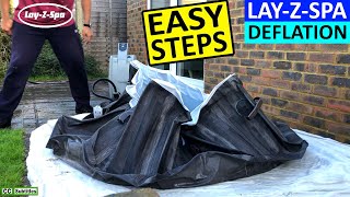 LAYZSPA How to deflate LAYZSPA using the Pump Unit and pack away for the Winter [upl. by Nomzaj]