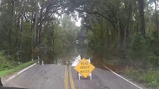 After Hurricane Milton Flooded Roads Debris amp Trees Driving Backroads in Florida dashcam flooding [upl. by Hilaria150]