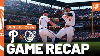 Phillies vs Orioles Game Recap 61624  MLB Highlights  Baltimore Orioles [upl. by Yirinec]