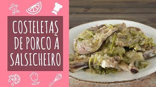 Costeletas de porco à salsicheiro  TeleCulinária [upl. by Corry]