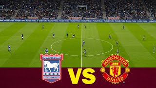 Ipswich Town vs Man United  Premier League 2425  Full Match All Goals  Realistic PES Gameplay [upl. by Onailil]