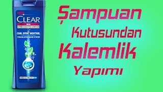 Şampuan Kutusundan Kalemlik Yapımı  Geri Dönüşüm Fikirleri  Kendin Yap [upl. by Pillyhp]