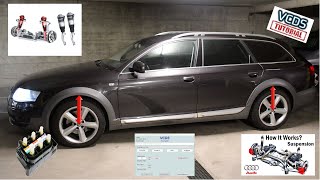 Audi A6 4FC6 Luftfederung  Air Suspension VCDS Coding PART 2 [upl. by Fablan]