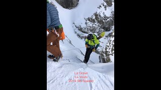 La Voute Couloir Complete La Grave March 2019 [upl. by Janifer524]