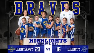 4th Grade Olentangy 23 vs Olentangy Liberty Silver 16 Highlights  January 7 2024 [upl. by Zurheide]