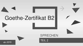 GoetheZertifikat B2 Sprechen Teil 2 Beispiel  Thema Elektroautos [upl. by Ennyletak955]