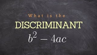 What is the discriminant and what does it mean [upl. by Enyahs]