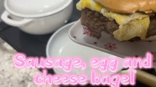 Sausage Egg and Cheese Bagel [upl. by Llednil]