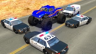 Extreme Police Chases CrashesampFails 8  BeamNG DRIVE [upl. by Dnivra766]