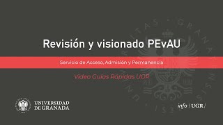 Revisión y visionado Pruebas de Acceso y Admisión en la Universidad de Granada [upl. by Ralyat]