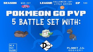 Pokémon GO PvP  Halloween Cup Little Edition 5 Rounds  Clodsire  Cottonee  Deino [upl. by Yelik]