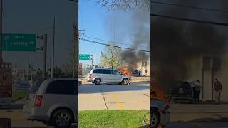 Warren Fire Department  Groesbeck amp 11 Mile Van Fire warren [upl. by Sesylu]