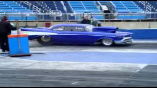 57 Chevy Drag Race Race Car 6 Second Quarter Mile [upl. by Lizzie]