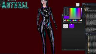 ABYSSAL Kinky Event Exclusive Bowie Latex Catsuit with 3D Shine [upl. by Meggy]