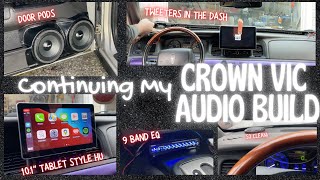 Crown Vic Audio Build Tweeters in the Dash Door Pods wtwo 65s [upl. by Ymrej]