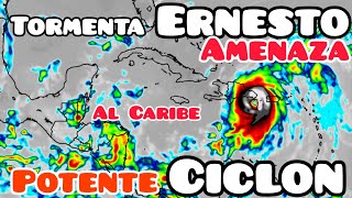 Tormenta Ernesto podría impactar al Caribe o cerca como un potente ciclón [upl. by Otnas368]