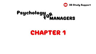 Introduction to Psychology for Managers  Psychology for Managers  BCom Sem 1 [upl. by Feil]