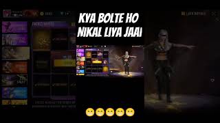 Kya Bolte ho nikal liya jaai new emote 😁😁😁😁 freefire freefireshorts [upl. by Jaynes]