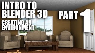 Intro to Blender 3D Environment  Modeling Part 1 [upl. by Ahtimat253]