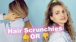 I Tried Wearing Hair Scrunchies for A Week  KayleyMelissa [upl. by Aeli]