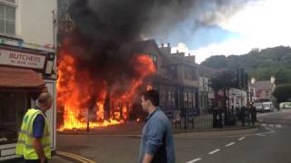 Chip shop fire Llangefni Anglesey 11th Aug 2015 1 [upl. by Jeanette]