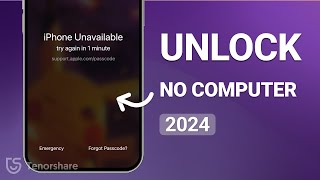 How to Unlock iPhone Passcode without Computer If Forgot 2024 [upl. by Ahsayn]