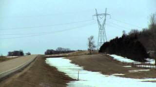 Galloping Basin Electric transmission lines due to wind [upl. by Roux]